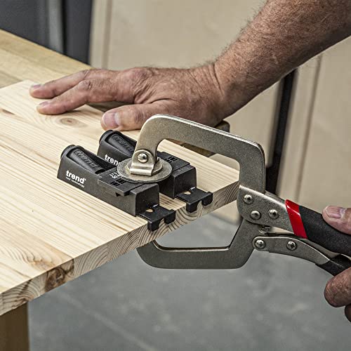 Trend 3 in 1 Pocket Hole Jig Kit with Pocket Hole Jig, HSS Drill Bit & Depth Setting Collar, Square Drive Bit, 50 Screws & Kit Storage Case, PH/JIG/BK - style: 3-in-1
