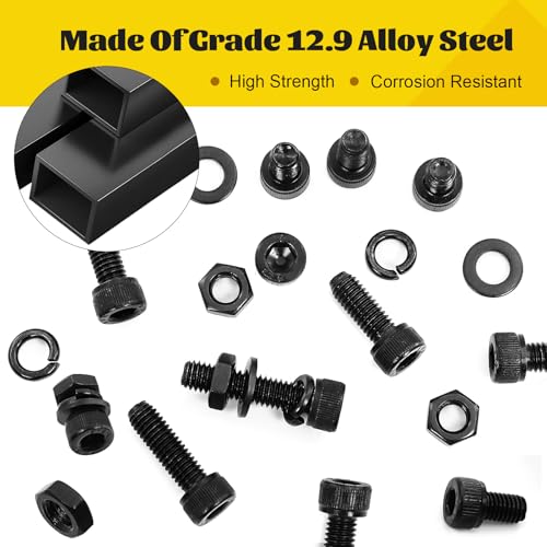 1760PCS M2 M3 M4 M5 Metric Hex Socket Head Screws Assortment Kit - size: M2M3M4M5 1760pcs