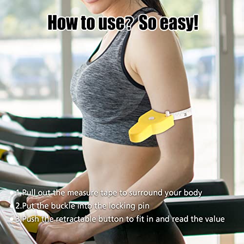 2PCS Tape Measure Body Measuring Tape 60inch (150cm), Retractable Measuring Tape for Body Measurement & Weight Loss, Accurate Body Tape Measure for Fitness, Tailor, Sewing, Handcrafts, Clothes,Yellow - color: Yellow