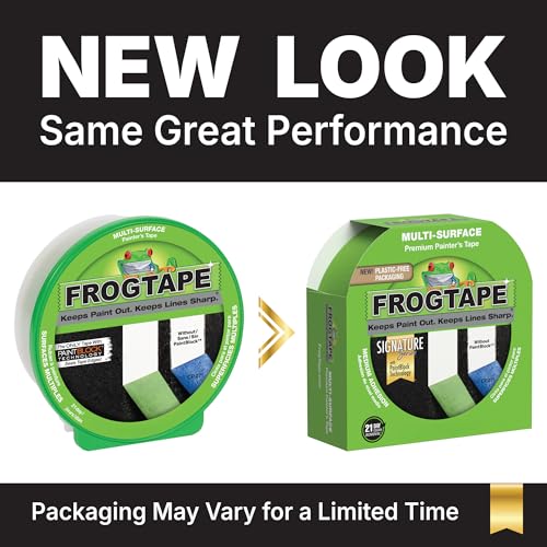 FrogTape Multi-Surface Painter's Tape with Paintblock, 2 in Wide (1.88 in x 60 yd), Quick Stick Medium Adhesion, Premium Green Painters Tape Removes Clean, 1 Roll (Pack of 2) - size: 2 Rolls