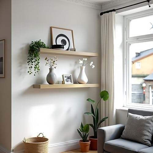 2pcs Floating Shelf Hardware Heavy Duty Hidden Shelf Brackets Support,Wall Mounting Invisible Floating Shelves Bracket with Jig (46" x 6" x 1.5") - size: 46" x 6" x 1.5"