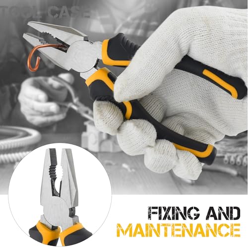 Hi-Spec Small Tool Kit Compact Set for Home and Office DIY, Yellow - color: Yellow