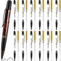 Colarr 12 Pack Woodturning Pen Kit Twist Ballpoint Pen Kit, Black - color: Black