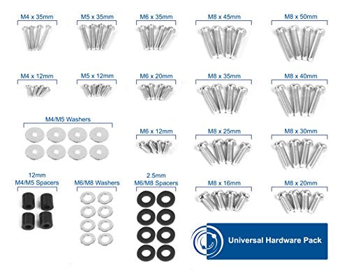 VIVO M4 M5 M6 M8 Universal TV and Monitor Mounting VESA Hardware Kit Set, Includes Screws, Washers, Spacers, Assortment Pack, Fits Most Screens up to 80 inches, Mount-TVWARE