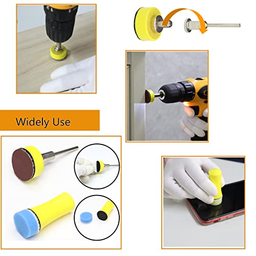 149pcs 1inch Sandpaper 40-7000grit Sanding Disc with Polishing Buffing Wheel Set Shank Backing Pad,Polishing Pads and Buffering Pad for Drill Grinder Rotary Tools, Wood Metal Jewelry - style: 1inch-149pcs