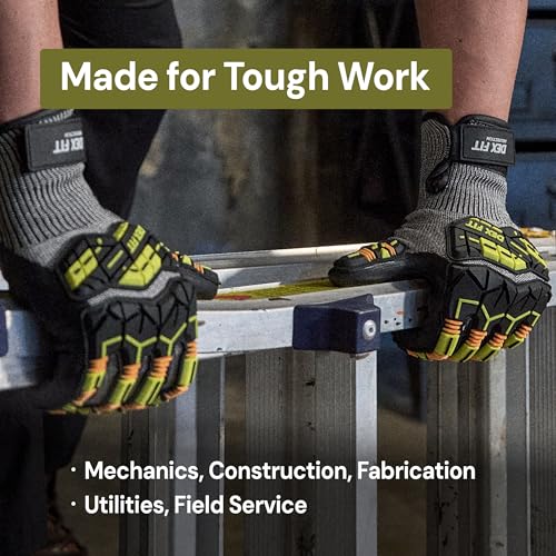 DEX FIT SSG513 Impact Stainless Steel Cut Resistant Gloves, ANSI A5, Durable Non-Slip Nitrile Grip, Touchscreen, Comfort Stretchy Fit, Thin & Breathable, Machine Washable; Gray M (8), 3 Pairs - color: A5 Gray Impact, size: Medium (3 Pairs)
