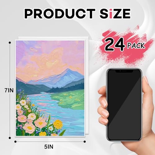 ESRICH Small Canvases for Painting 5x7IN, 24 Pack Small Canvas Boards Painting Canvas Primed Acid-Free Blank Canvas Panels for Oil Paint, Watercolor, Acrylic Paint, Gouache &Tempera. - size: 5x7in 24pack