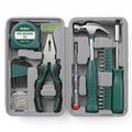 Hi-Spec Small Tool Kit Compact Set for Home and Office DIY, Green - color: Green