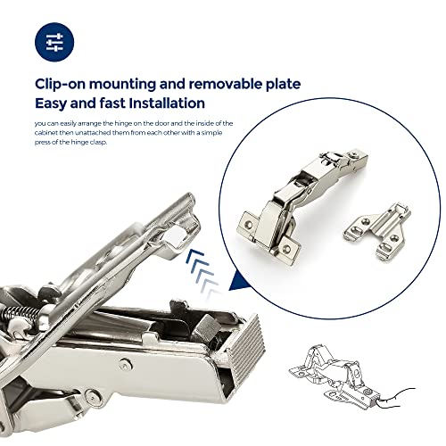Ravinte Kitchen Cabinet Hinges,165 Degree Door Hinges, 1 Pairs 2 Pack - size: 165 Degree