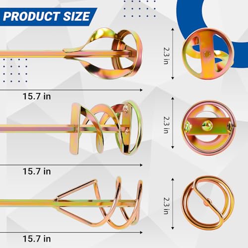 MorningRo 3 Pack Paint Mixer for Drill, Concrete Cement Mixer, Gold - color: Gold