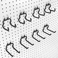 Pegboard Hooks, 8 Pack Peg Board Tool Utility Hooks & Hangers (Black) - color: Black
