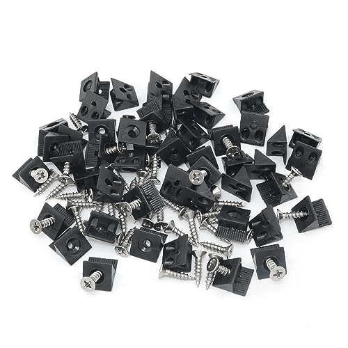 Black Plastic Mending Wedges Furniture Bottom Sagging Repair Fix Mend Mending Wedges with 50PCS 3.5 x 16 Nickel Plated Screws