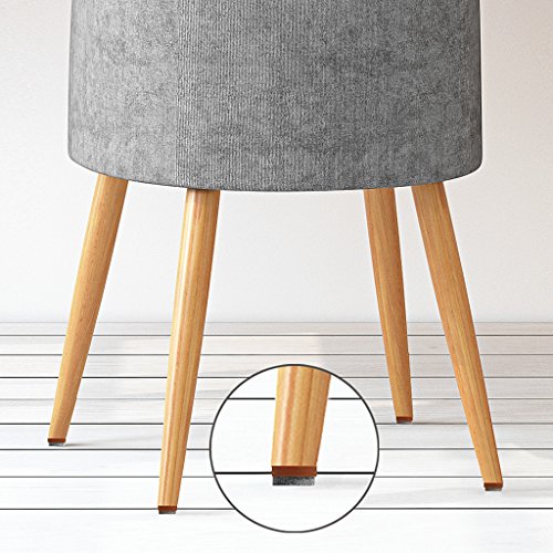 ALIMITOPIA 40pcs Screw-on Furniture Felt Pad Chair Glide Slider Hardwood Floor Protector for Wooden Leg Feet of Chair Table Furniture(Φ24mm or 0.95";Brown) - size: 24mm(Brown)
