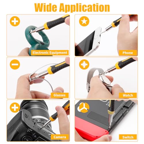 KREBS 51-in-1 Precision Screwdriver Set with Bits Magnetic Rod Driver Kit - size: 51 in 1