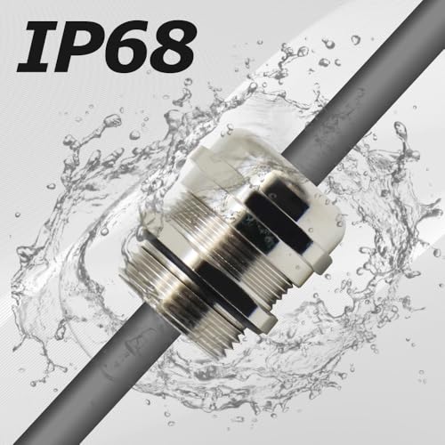 MAKERELE NPT Cable Glands 1" Nickel-Plated Brass IP68 Waterproof, 2pcs - color: Nickel-plated copper, size: 1" 2pcs BAG