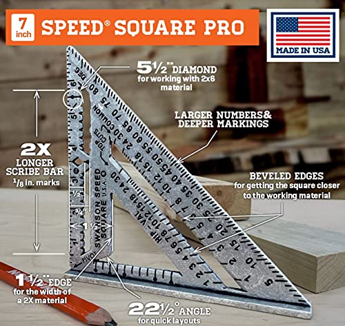 Swanson Speed Square Pro 7" - size: 7 inch, style: Speed Square Pro 7"