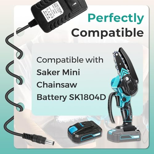 2 Pcs 21V Charger Compatible with Saker Mini Chainsaw Battery SK1804D