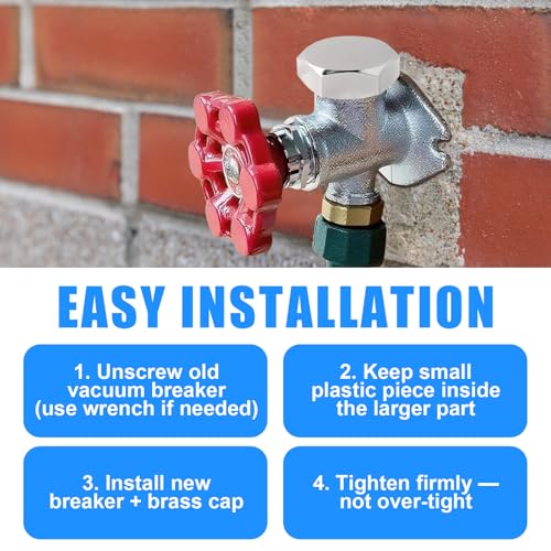 Vacuum Breaker Repair Kit VACVBKX1B, Compatible with Outdoor Anti-Siphon Frost-Free Sillcock Faucet Hose Bib Spigot with 0.85-Inch Threads