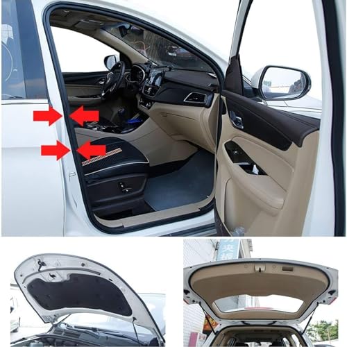 98.4 Feet Universal Self Adhesive Weather Seal Strip, 51/100 x 1/5 Inch Thick, Car Door & Window Weatherstrip with Soundproof Engine Cover - size: 98.4 Feet Long
