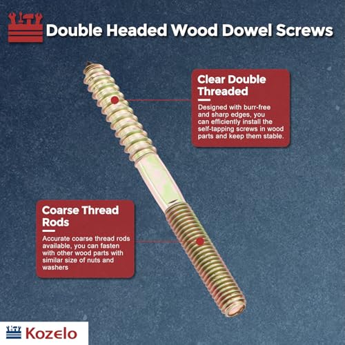 10pcs Hex Drive Hanger Bolts W/Driver M8-1.25x90 Zinc Plated - size: M8-1.25x90mm