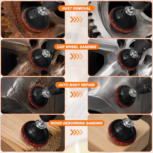 30 Pcs Quick Change Surface Prep Discs, 2 Inch 3-Grit (Coarse to Extra Fine) Aluminium Oxide Nylon Roll Lock Sanding Discs, with 1/4" Round & Hex Shank, for Die Grinder, Grinding, Polishing - color: Mix 30 PCS