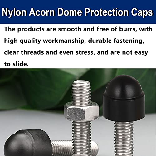 smseace 150pcs 6-Values Bolt and Nuts Protective Caps - color: Black-150Pcs