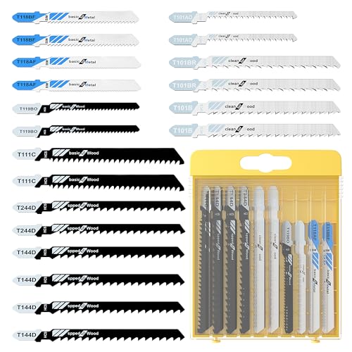 20 Pcs Jigsaw Blades Set with Case - style: 20-Pack（20 Pieces）