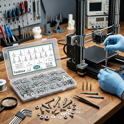 552 Pcs Metric Screws Nuts and Bolts Assortment Kit, M3 M4 M5 M6 Set Screws