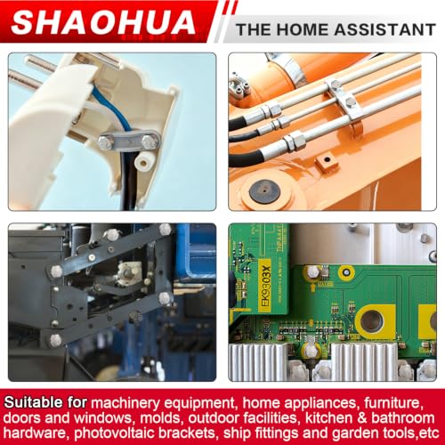 M3 M4 M5 M6 Hex Head Bolt Kit with Nylon Lock Nuts, 858Pcs - size: C. M3 M4 M5 M6