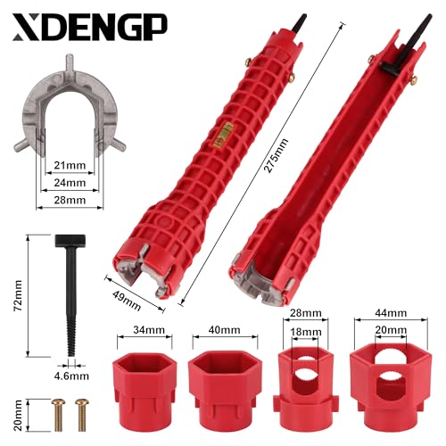 14 in 1 Faucet and Sink Installer, Multifunctional Basin Wrench, Faucet Wrench for Undermount Sink, Kitchen Bathroom Toilet, Ideal for Tight Spaces Installation and Repairs Tools