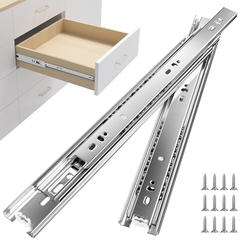 homdiy Side Mount Drawer Slides 22 Inch 1 Pair Heavy Duty 100 LB Capacity - size: 22 Inch
