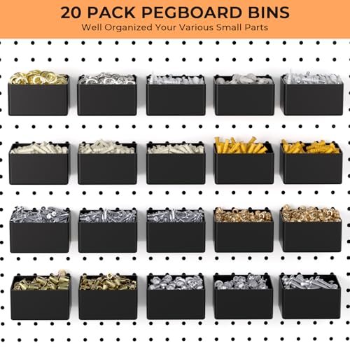 INCLY 300PCS Extra Thick Pegboard Accessories Set with Bins & Peg Locks