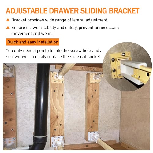 Drawer Slide Socket Set,Cabinet Hardware RV Drawer Part for 1" Drawer Slide - style: ¾” Slide Rail Groove