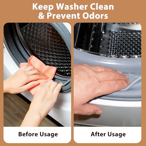 Magnetic Washer Door Stopper & Holder Strong Flexible Prop to Keep Front Load Washer/Dryer Door Open Fits LG Samsung Laundry Accessories (White) - color: White