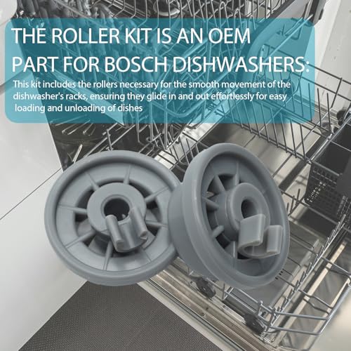 12004485 Dishwasher Lower Rack Wheel for Bosch Kenmore Thermador Gaggenau Dishwashers 12029919 10004343 00617087 AP4512761 1998570 617087 AH3478333 EA3478333 PS3478333 00617087 PS8728047, Pack of 1 - color: Pack of 1