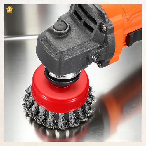 5pcs 4in Wire Cup Brush for Angle Grinder with 5/8"-11 Arbor - size: 4 inch