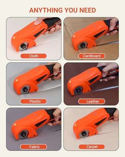 VLOXO Cordless Electric Scissors Cardboard Cutter for Leather