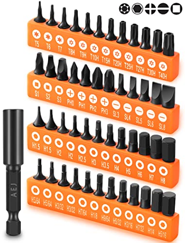AEJ 49-Pack Screwdriver Bit Set, Hex Bit Set, Hex Head Drill Bits Set