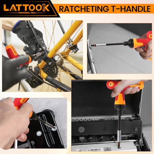 SAE Ball End Hex Bit Set with T Handle Ratchet Driver - style: 10PCS Ball Hex Bits+T Handle