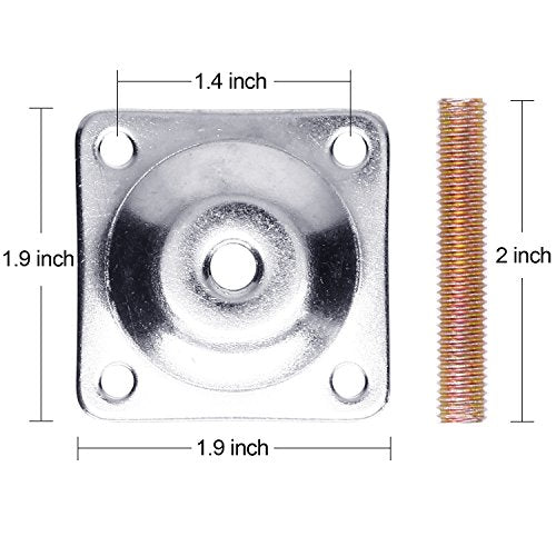 Anwenk Leg Mounting Plates, Furniture Leg Attachment Plates Industrial Strength T-Plate 5/16" (M8) Sofa Legs with Hanger Bolts,Screws,Strengthen Weak Furniture Repair Damaged Sofa Couch Seat,Set of 4 - color: M8 Leg Mounting Plates