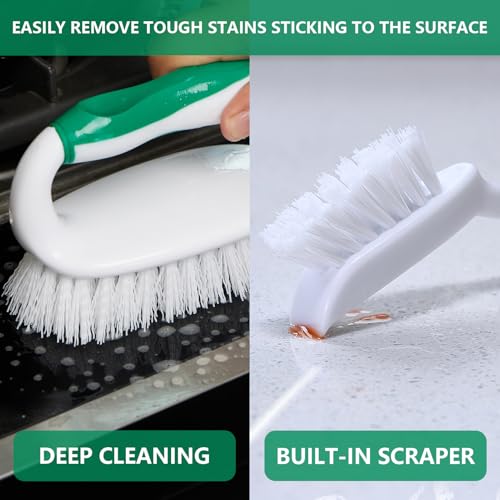 Scrub Brush Set, 4 Pack Deep Cleaning Brush Kit, Green - color: Green