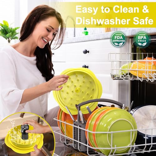 Chicken Shredder Tool Twist Large Meat Shredder with Brush&Fork, Yellow - color: Yellow
