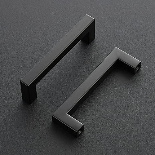 Ravinte Matte Black Square Cabinet Handles Drawer Pulls 4 Inch 30 Pack - color: Matte Black