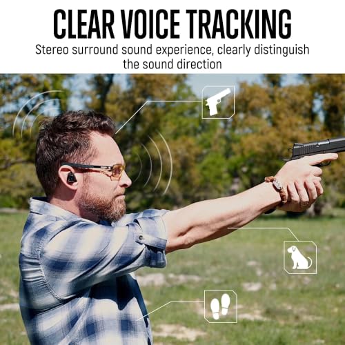 GLORYFIRE Bluetooth Shooting Ear Protection & Clear Sound, Deep Black - color: Deep Black