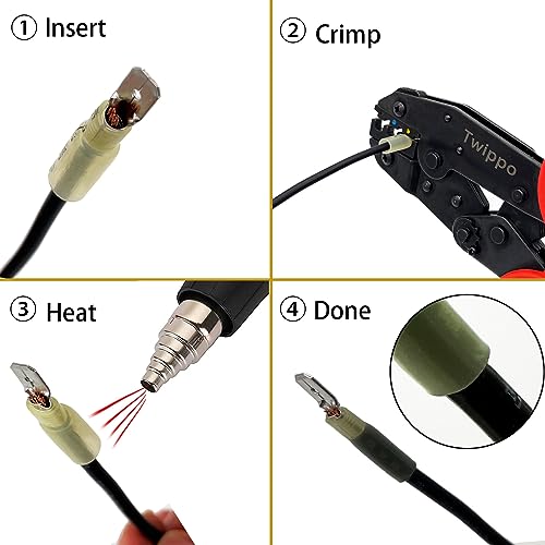 300Pcs Waterproof Electrical Heat Shrink Wire Connector Terminal Kit - size: 300pcs-Assortment