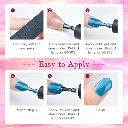 JODSONE Gel Nail Polish Starter Set Ribbon Glitter Summer Light Winter Dark Glossy 36-Piece Multi-color Gel Nail Polish Set - color: B25