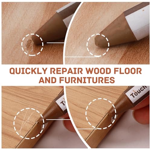 SEISSO Furniture Scratch Repair Crayons Kit, 18 Colors Wood Filler Wax Sticks with Scraper and Sharpener for Wood Furniture, Floors, Cabinets, Tables, Doors, Scratches, Scuffs, Cracks and Small Holes