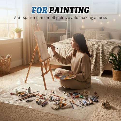 Carpet Protection Film 24" x 200' - Self Adhesive Floor Protector - size: 24"x200'