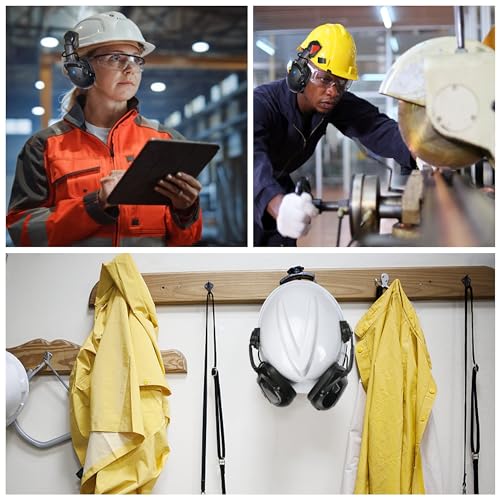 Kalence Bluetooth Hard Hat Ear Muffs, NRR 28dB Adjustable Cap-mounted Bluetooth Hearing Protection Earmuffs Work Headphones