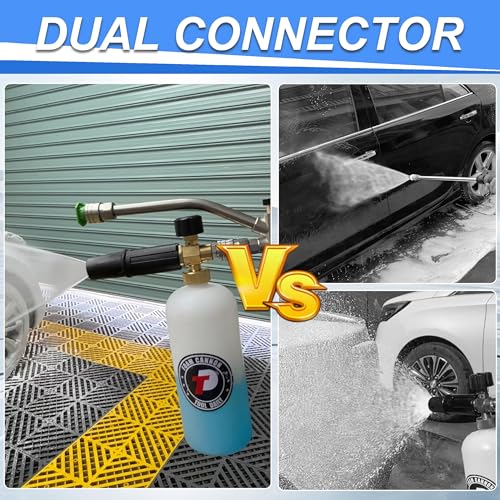 Tool Daily Foam Cannon with Dual Connector Accessory, 1/4" Quick Connect - style: Foam Cannon with Dual Connector